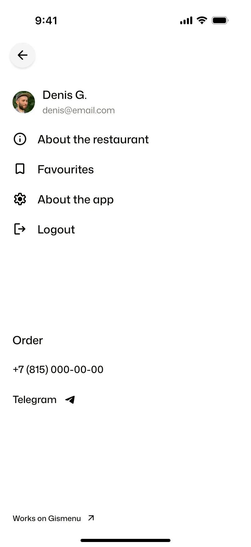 Contact options - After